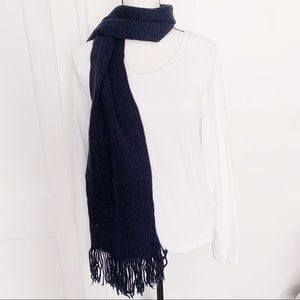 New York & Co. Navy Blue Sparkly Scarf